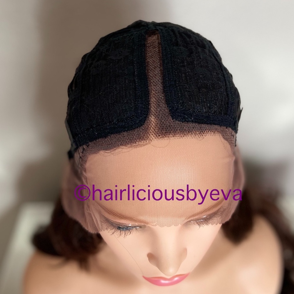 brown color 4 wig lace front wavy layered heat ok - Picture 7 of 7
